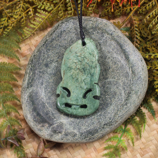 Hei Tiki carved from Inanga Pounamu - NZ Greenstone