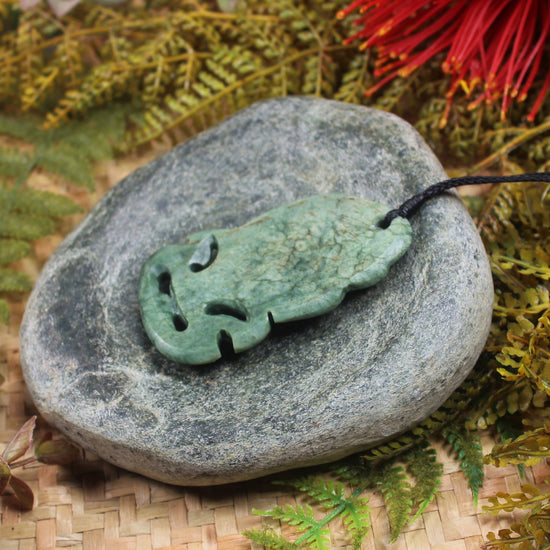 Hei Tiki carved from Inanga Pounamu - NZ Greenstone