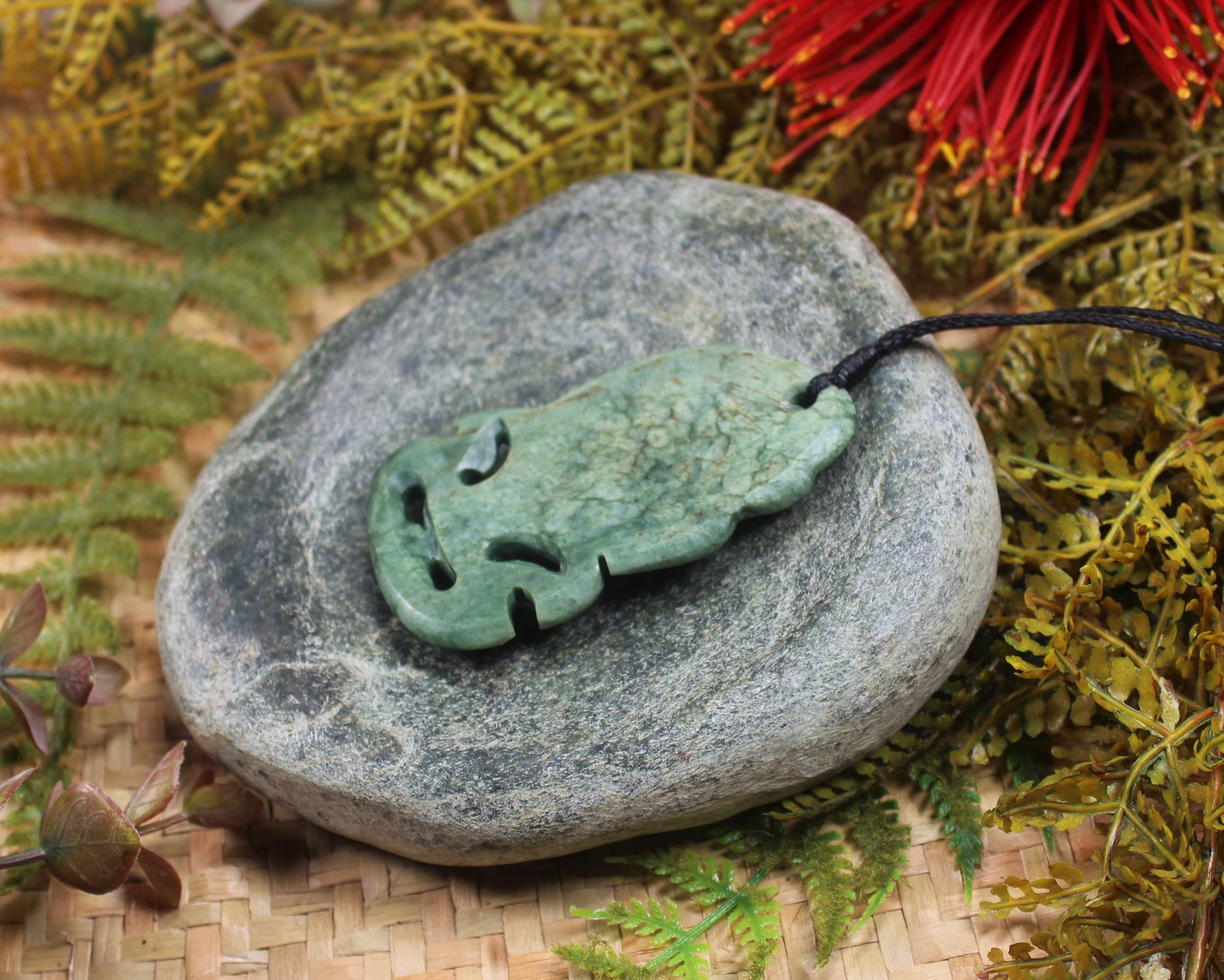 Hei Tiki carved from Inanga Pounamu - NZ Greenstone