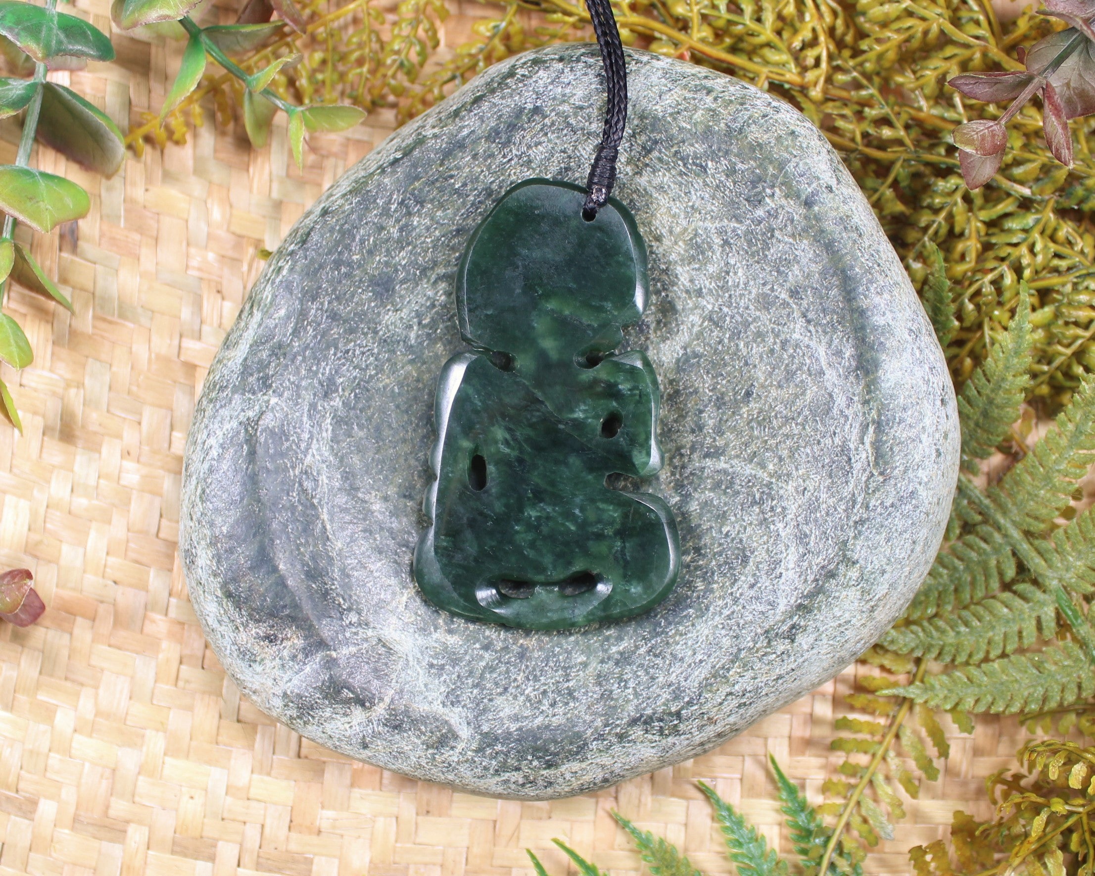 Hei Tiki carved from Kawakawa Pounamu - NZ Greenstone