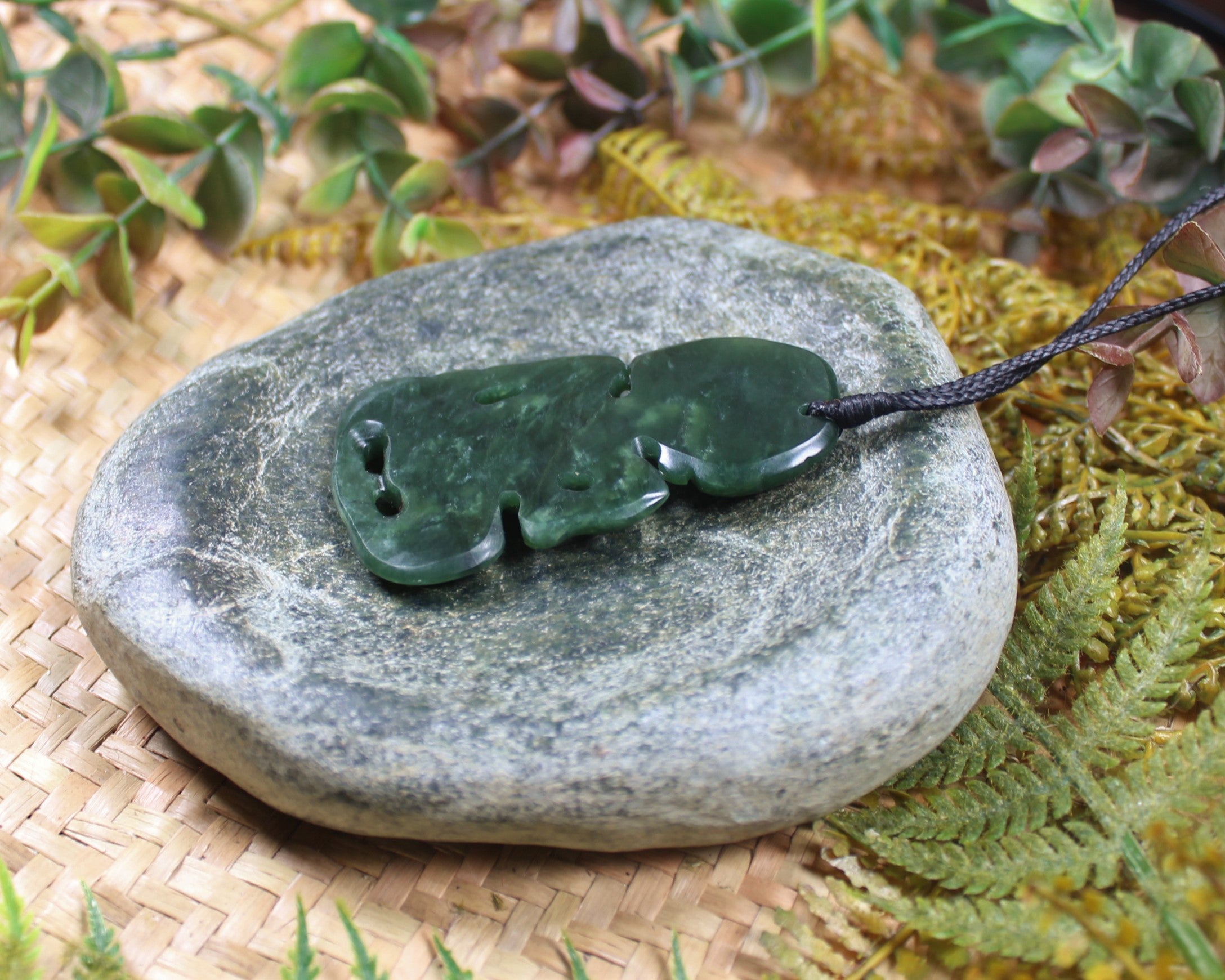 Hei Tiki carved from Kawakawa Pounamu - NZ Greenstone