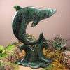 Bottlenose Dolphin sculpture carved from Hapopo Pounamu - NZ Greenstone