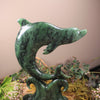 Bottlenose Dolphin sculpture carved from Hapopo Pounamu - NZ Greenstone