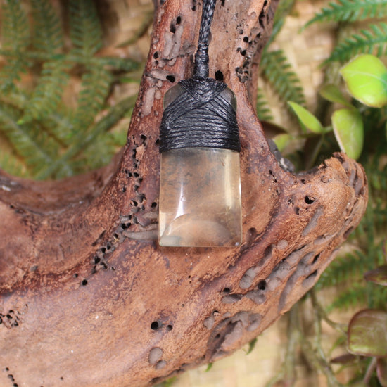 Lemon Quartz carved into a Toki or Adze