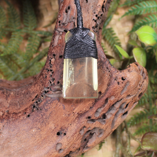 Lemon Quartz carved into a Toki or Adze