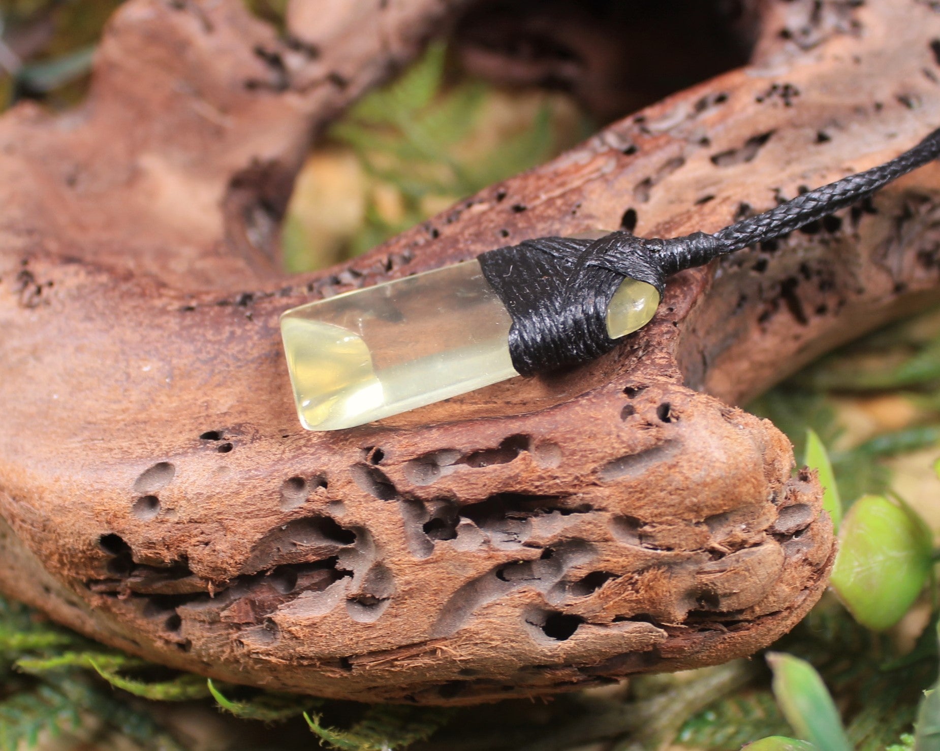 Lemon Quartz carved into a Toki or Adze