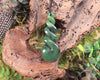 Twist or Pikorua carved from Hapopo Pounamu - NZ Greenstone