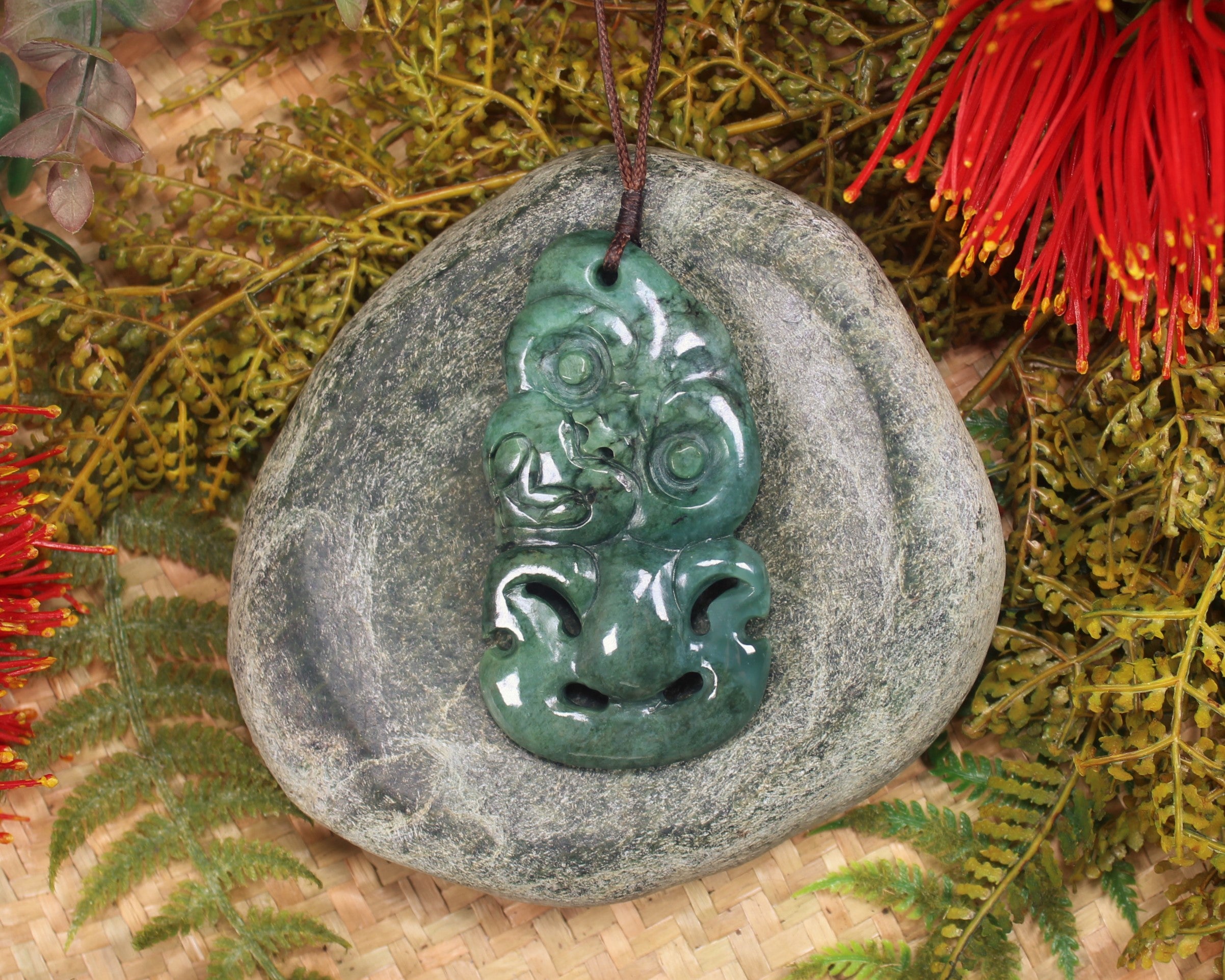 Hei Tiki carved from Inanga Pounamu - NZ Greenstone