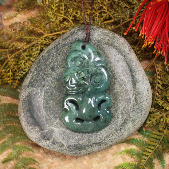 Hei Tiki carved from Inanga Pounamu - NZ Greenstone