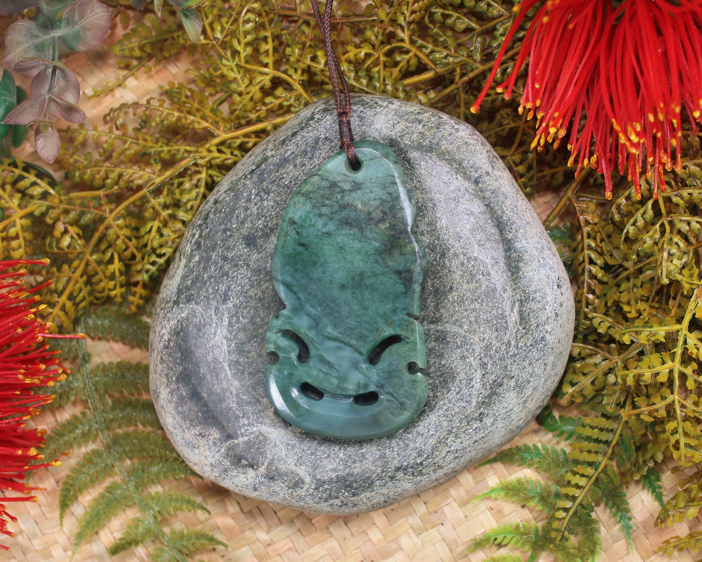 Hei Tiki carved from Inanga Pounamu - NZ Greenstone