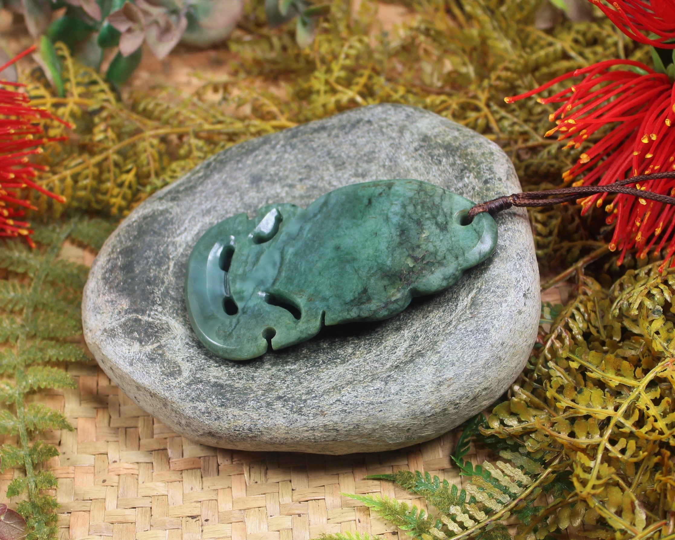 Hei Tiki carved from Inanga Pounamu - NZ Greenstone